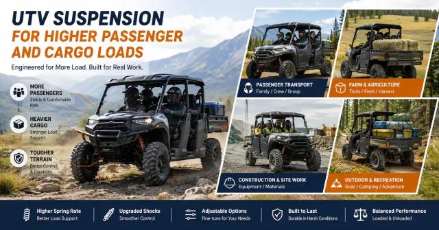 How Do I Select UTV Suspension for Higher Passenger and Cargo Loads?