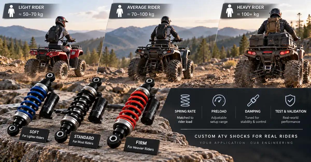 ATV Suspension Supplier Guide: Custom Shocks for Different Rider Weights