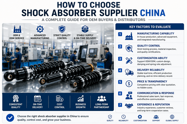 How to Choose a Reliable Shock Absorber Supplier in China for OEM and Bulk Orders