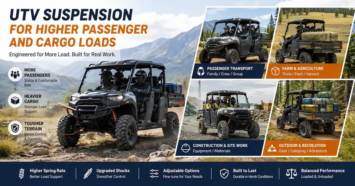 How Do I Select UTV Suspension for Higher Passenger and Cargo Loads?