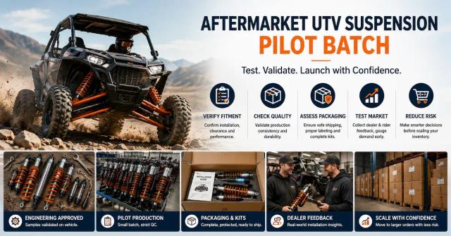 Should I Order a Pilot Batch Before Launching Aftermarket UTV Suspension?